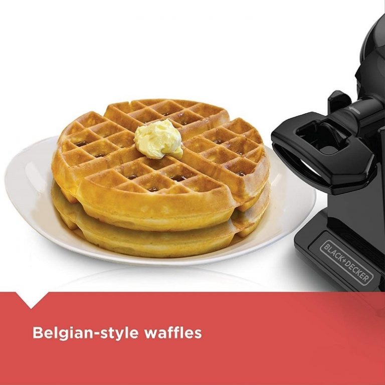 BLACK+DECKER Rotating Waffle Maker, Black, WMD200B Review Top